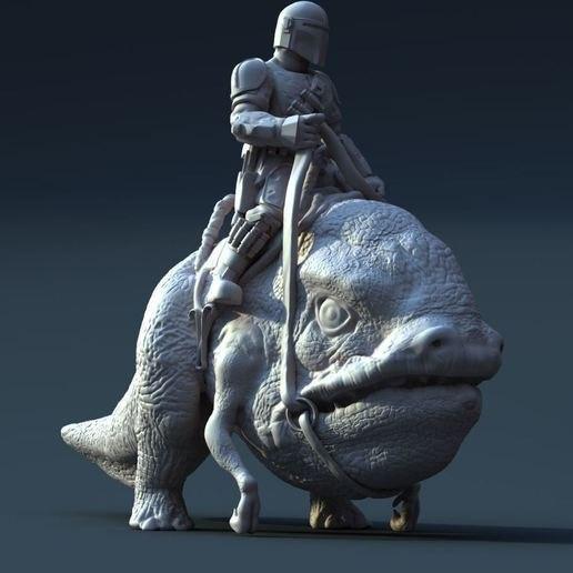 Mando Riding Blurrg - HQ