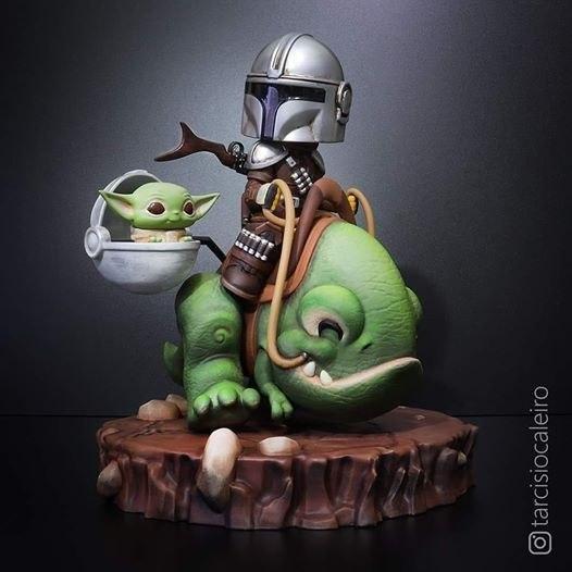 Mandalorian Cartoon Diorama