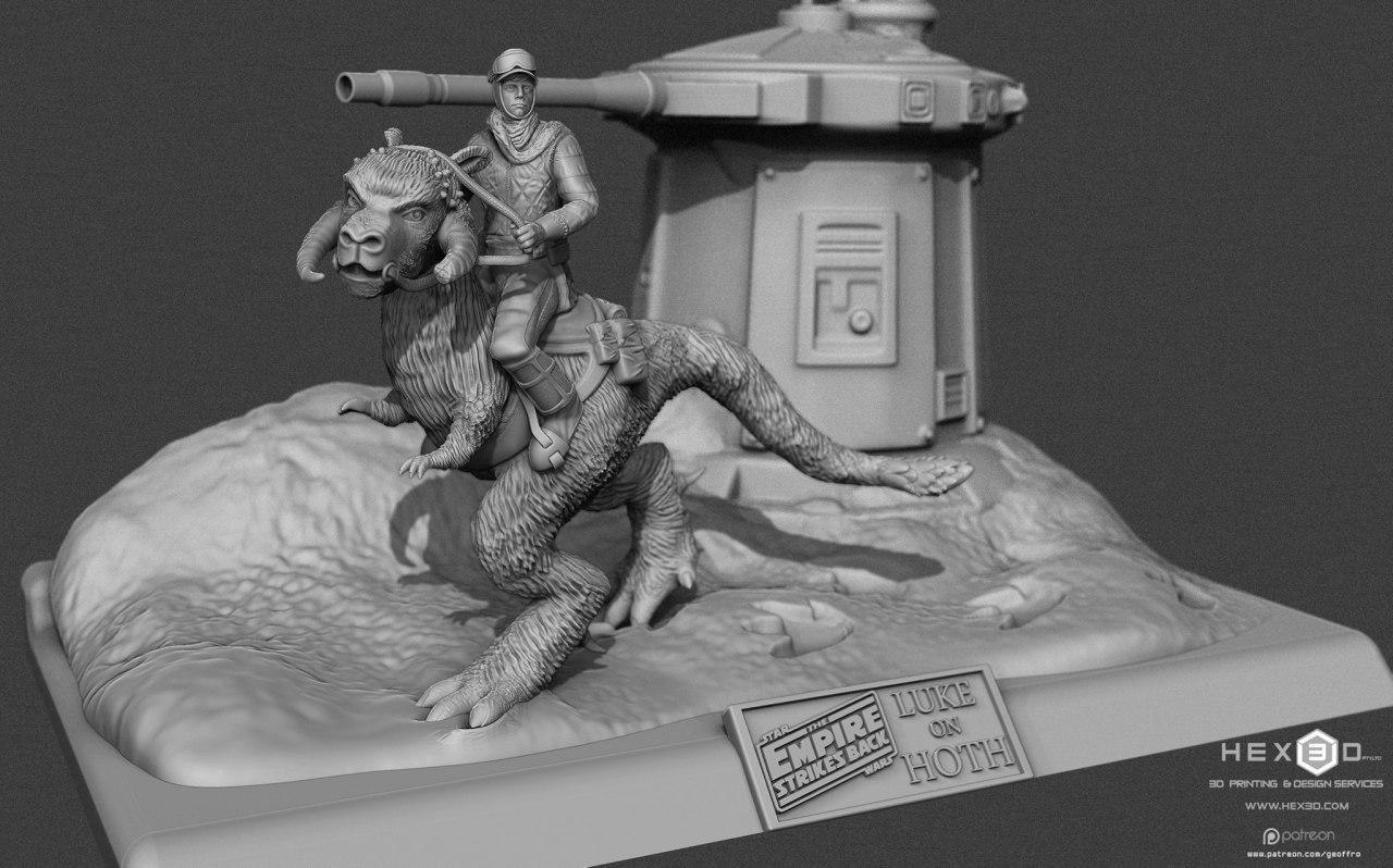 Luke on Hoth Diorama