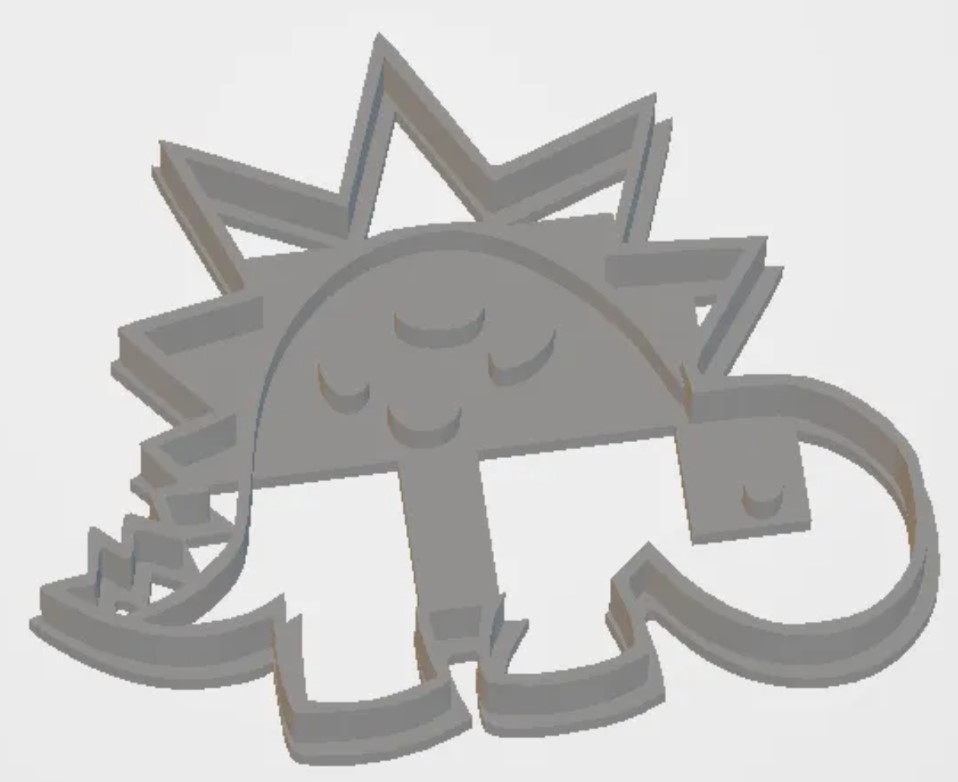 Dino cookie cutter 3