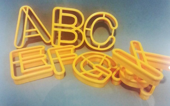 Alphabet cookie cutters