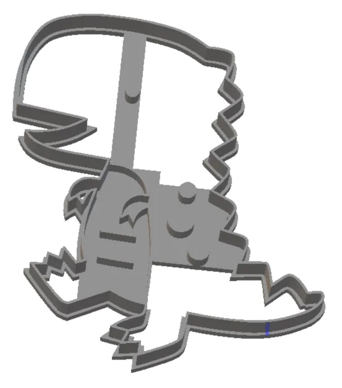 Dino cookie cutter 2