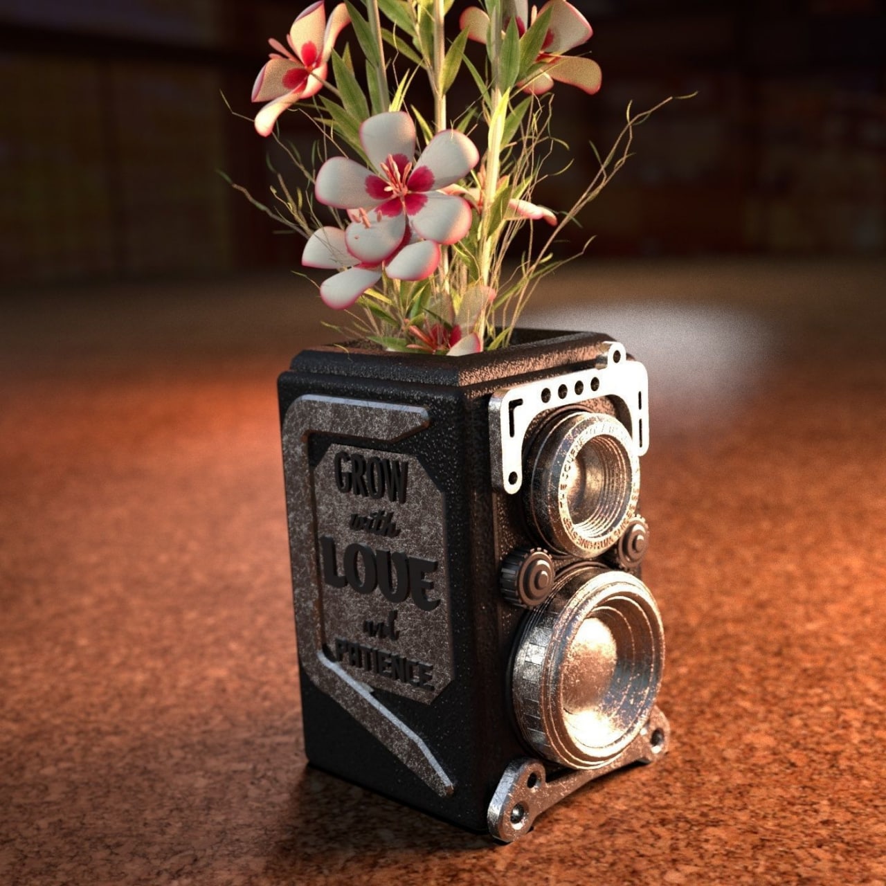 Retro Camera Flower