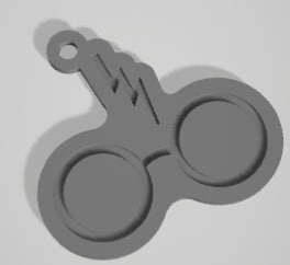 Harry Porter Glasses Keychain