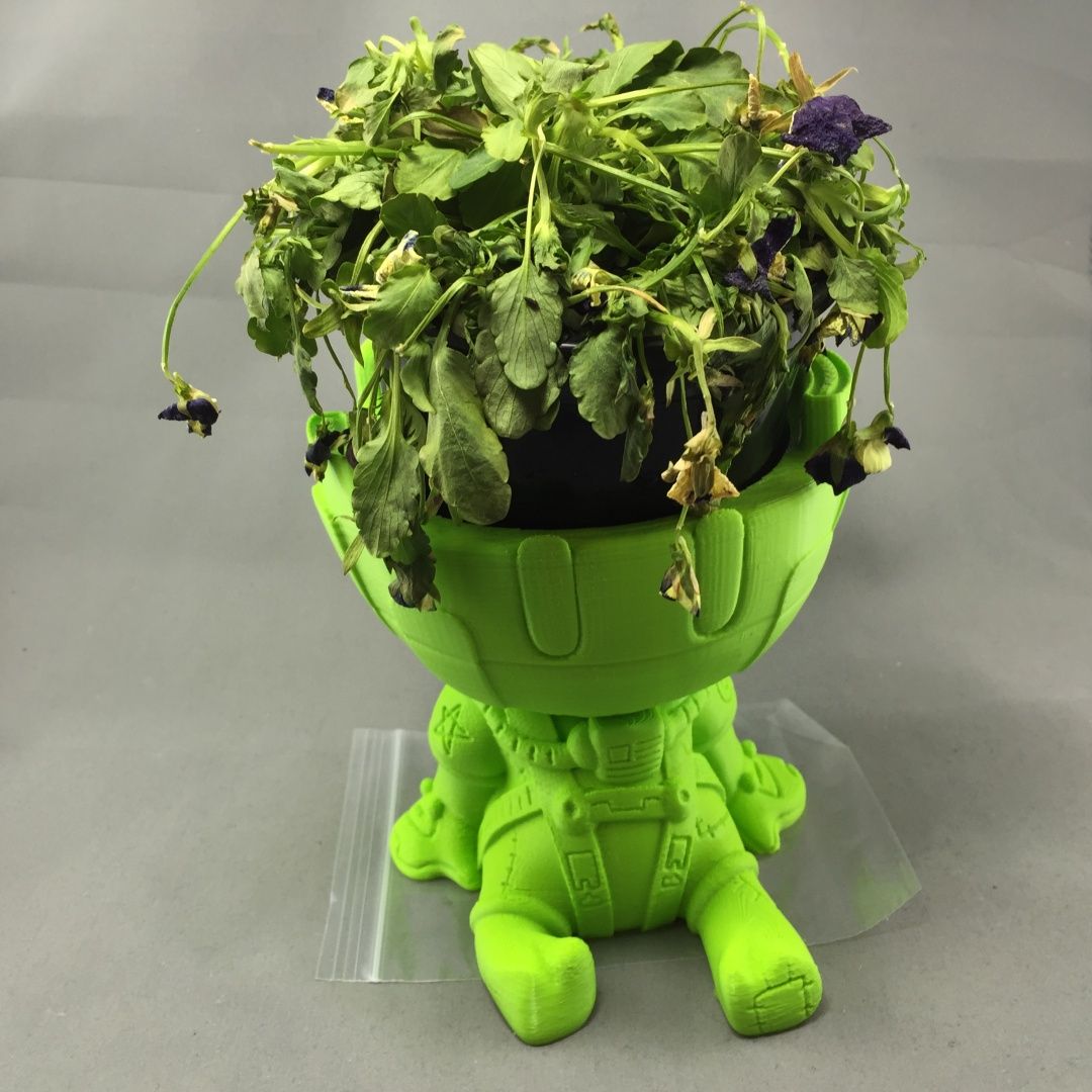Lazy astronaut planter