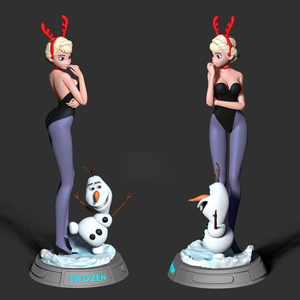 Elsa and Olaf