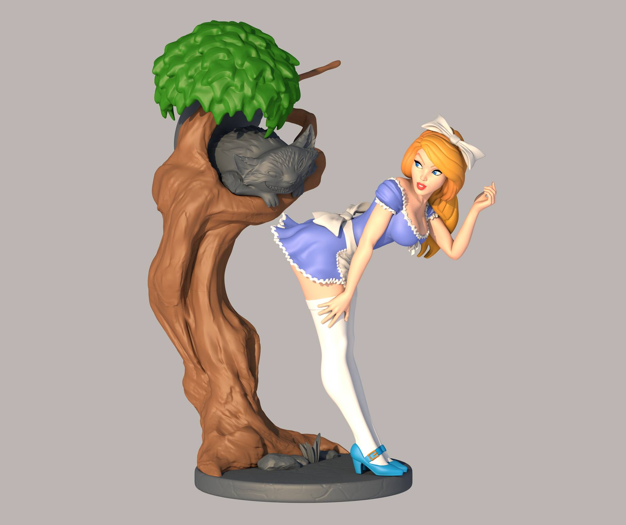 Alice With Cat On Tree NSFW