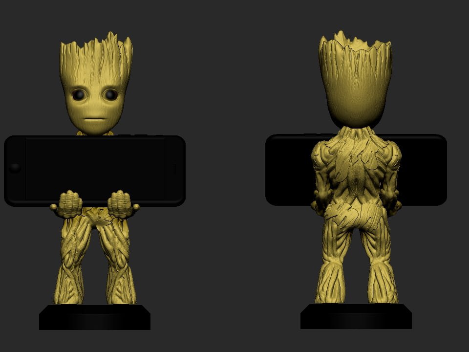 Groot Joystick and Cell Phone Support