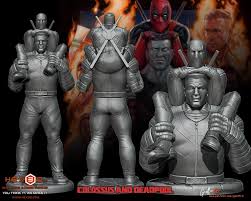 Colossus and Deadpool Statue
