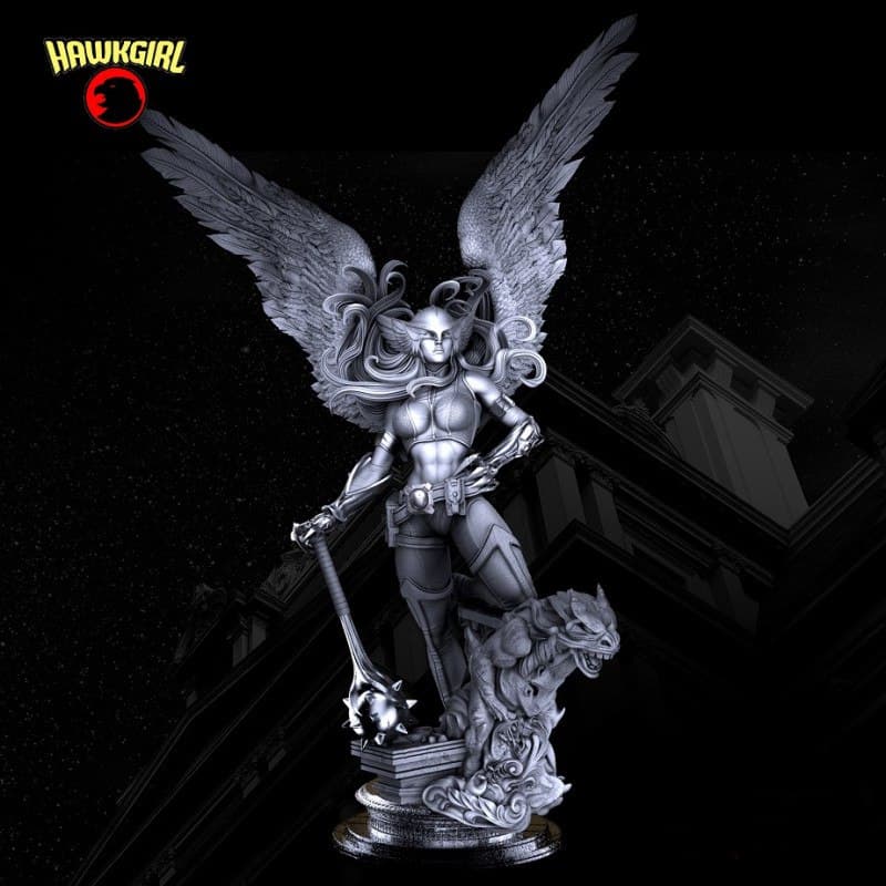 Hawkgirl Sculpture