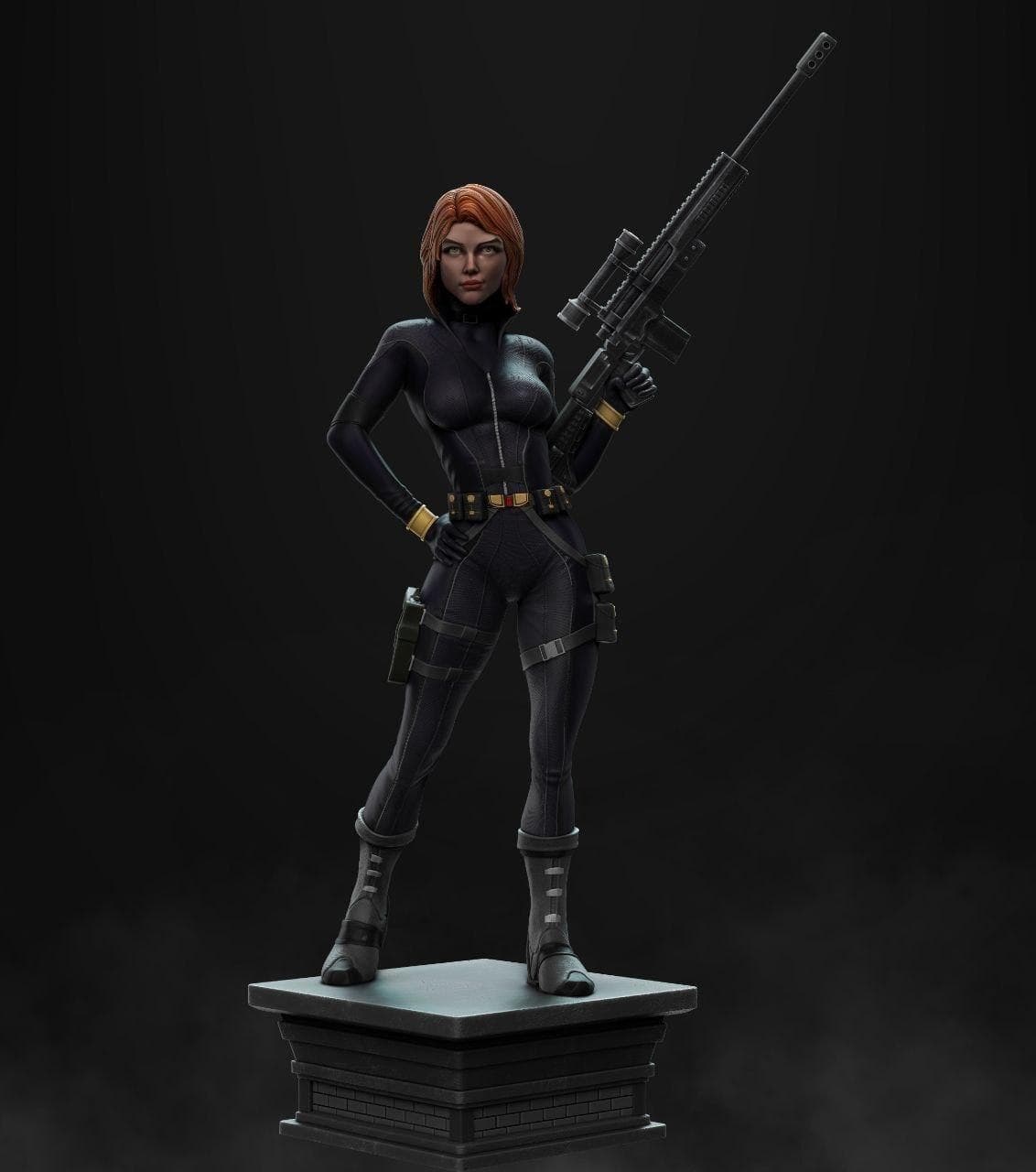 Black Widow Wtih Gun