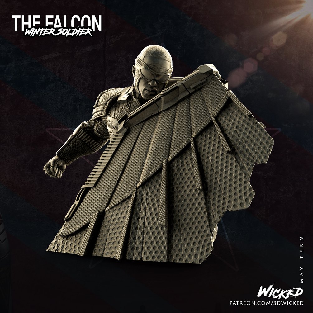 3DWicked - Marvel Falcon Bust