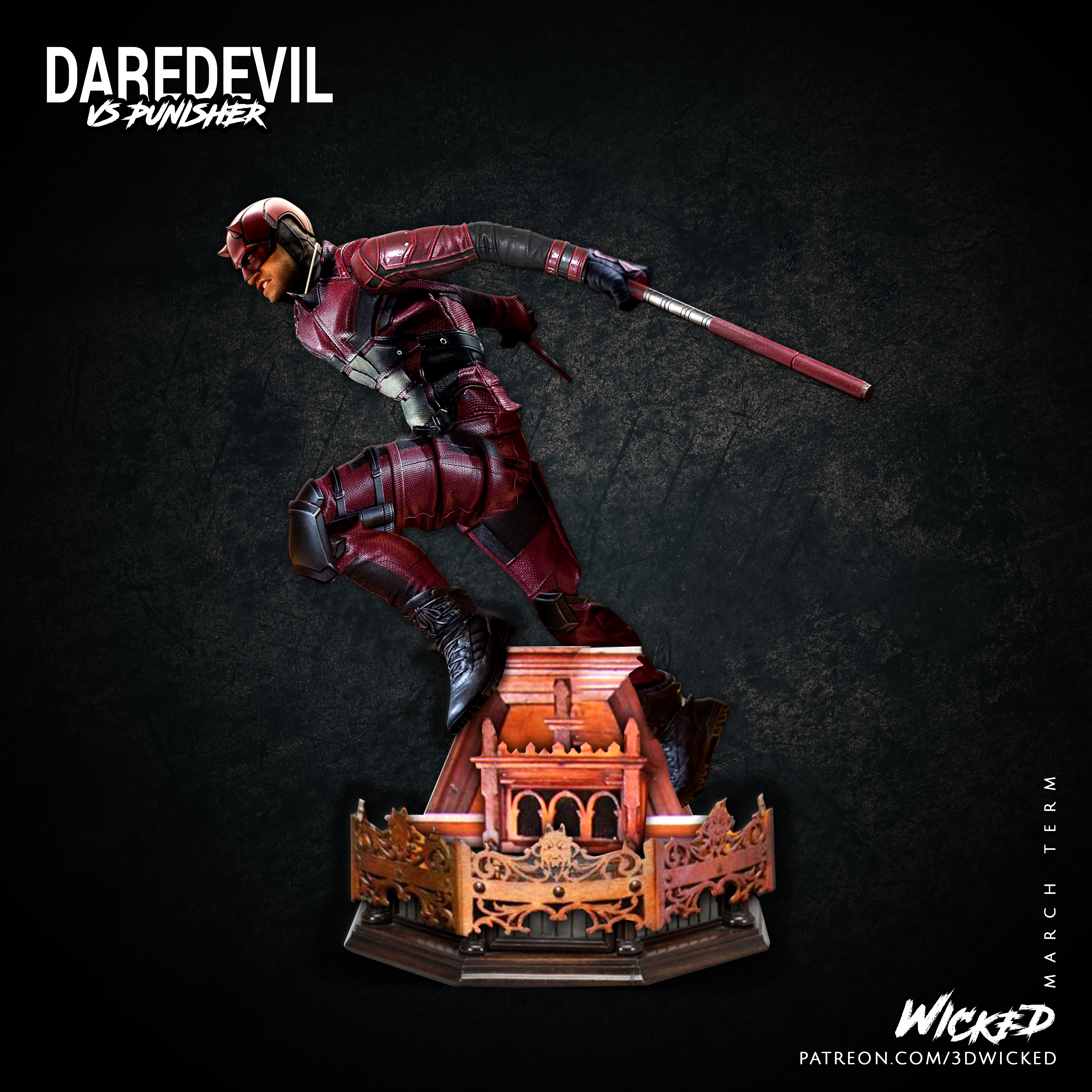 Netflix Daredevil Sculpture - Wicked3d