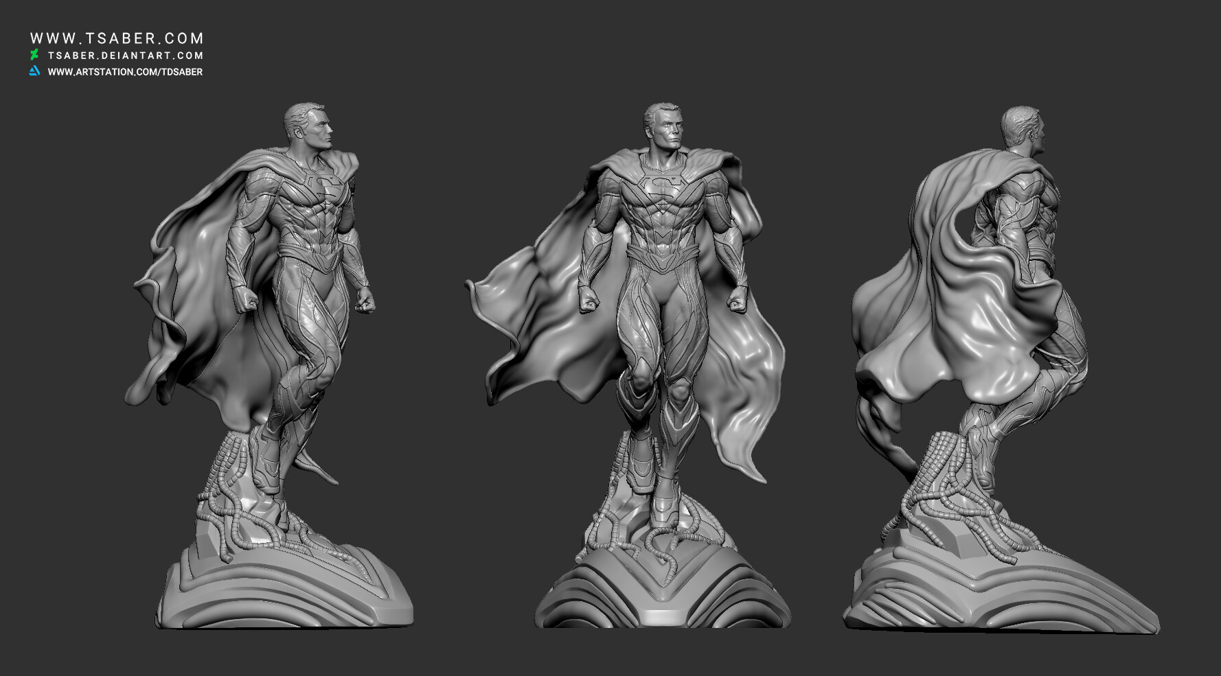 Superman Statue - by Tsaber