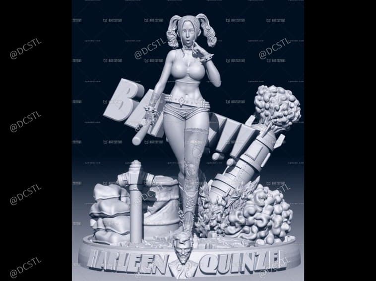 harley-quinn-3d-model-for-3d-printing