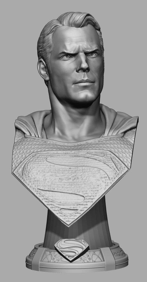 SUPERMAN BUST - HIGH POLY