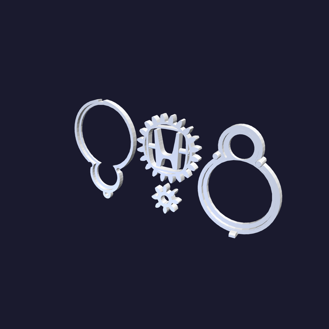 HONDA GEARS KEYCHAIN