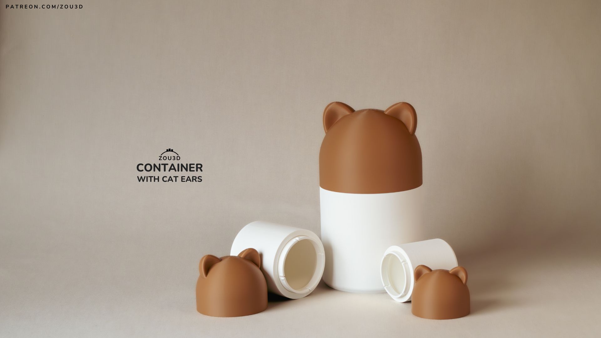 1 CONTAINER WITH CAT EARS