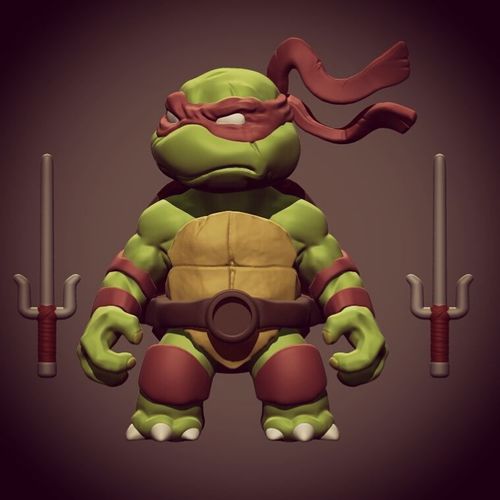 Cults3D - Chibi mutant ninja turtles Raffa