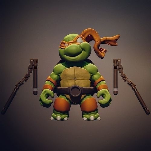 Cults3D - Chibi mutant ninja turtles MICKEY