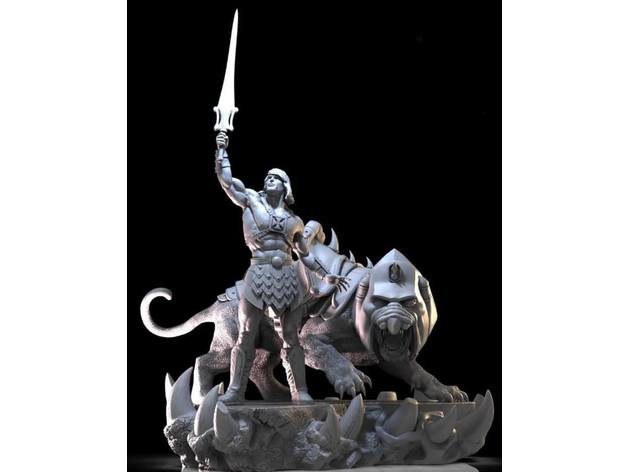 He-Man___Battle_Cat_2_versions_of_He-Man