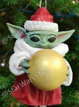 Enfeite de Natal Baby Yoda