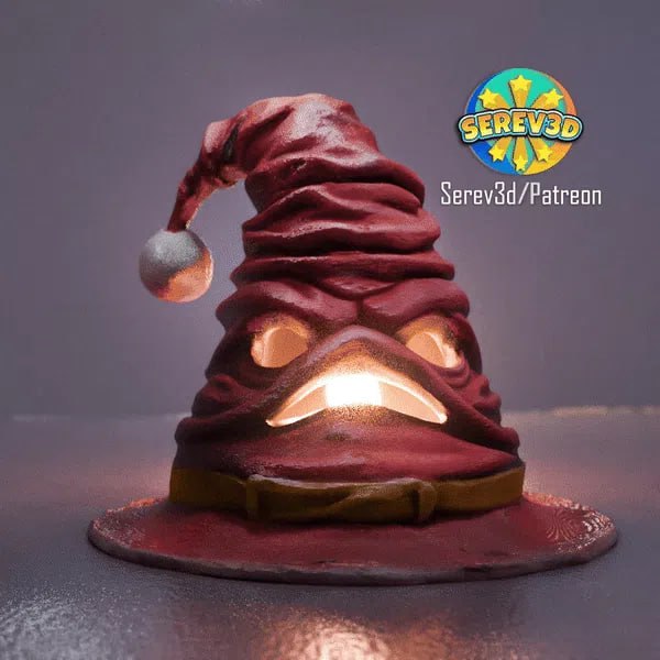 Mini Luminária Chapéu Seletor do Papai Noel