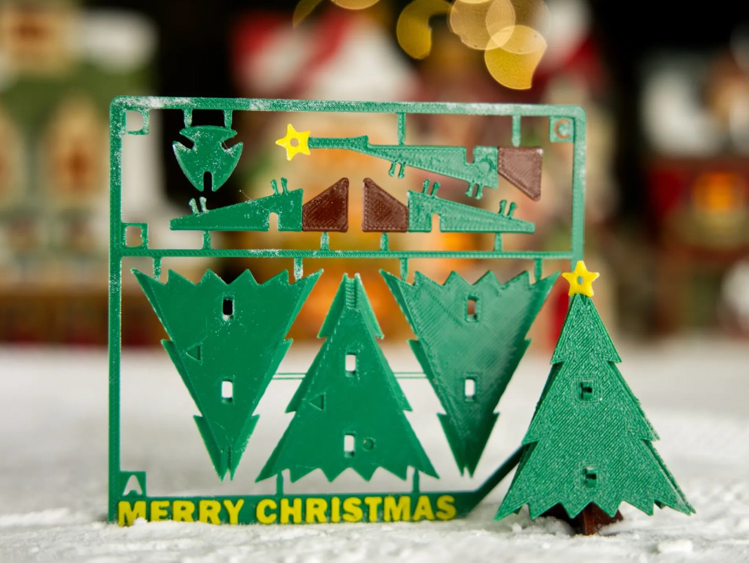 Cartão Árvore de Natal Multicolorido