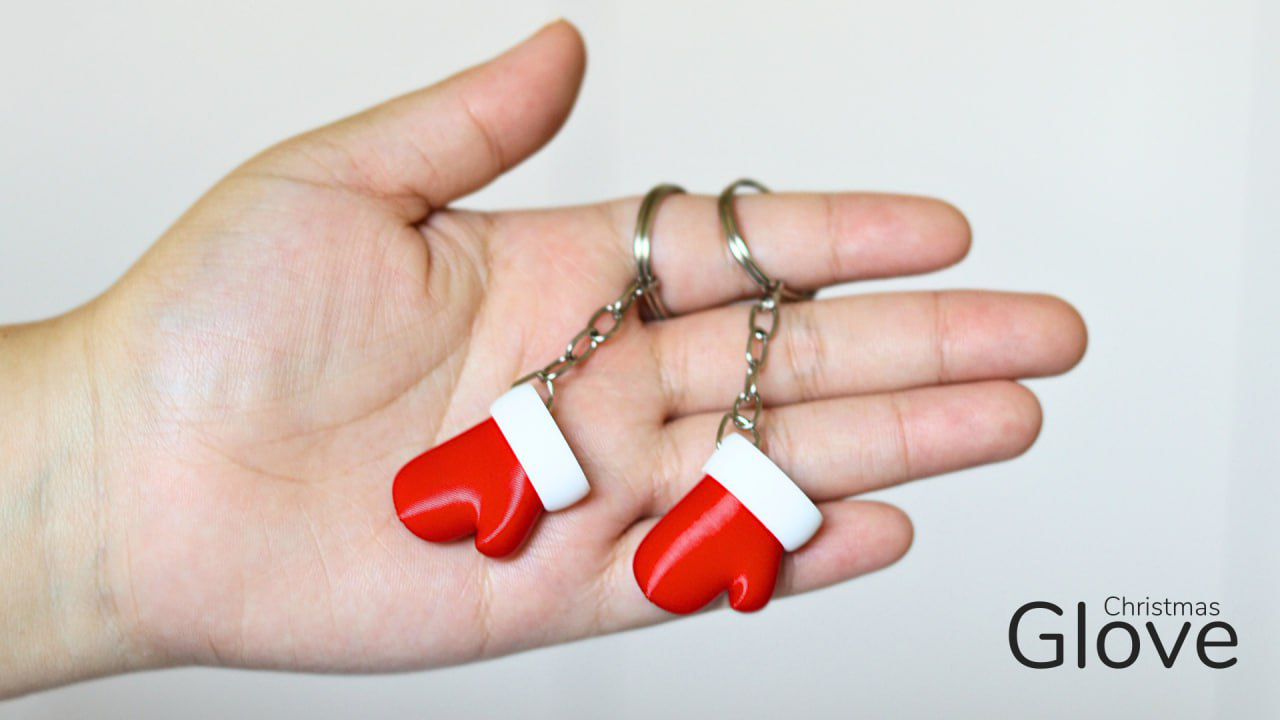 Chaveiro de Luva de Natal