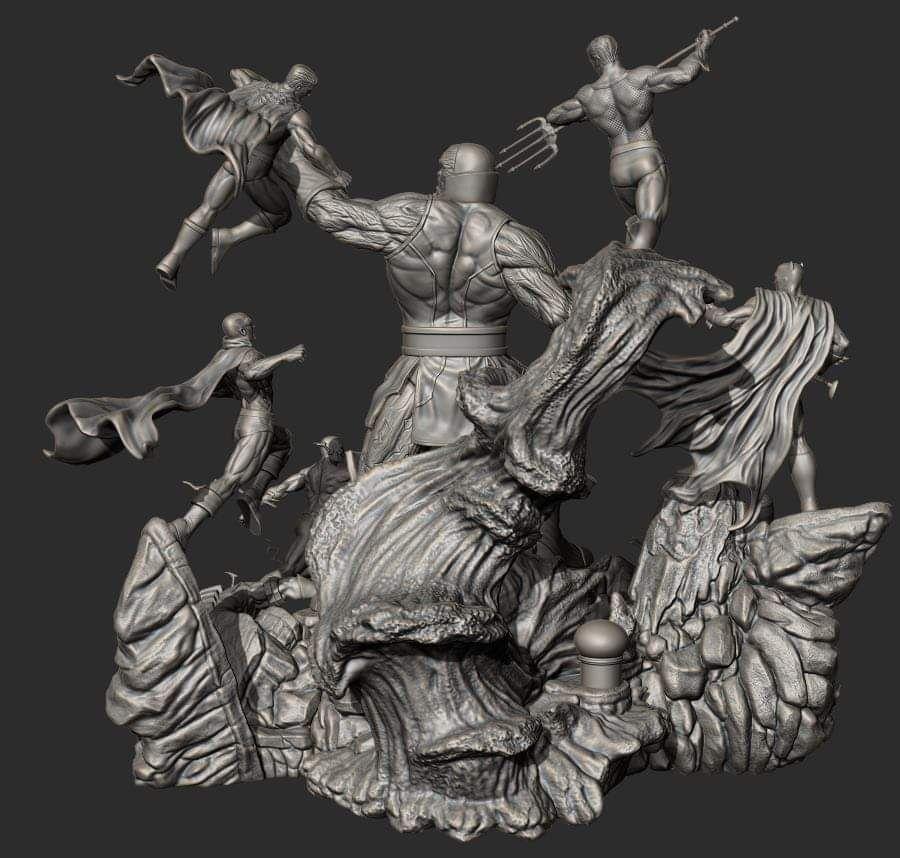 3Designs - Justice League vs Darkseid Diorama (1)